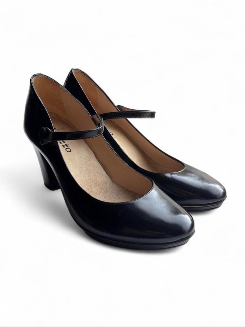 Repetto Black leather Mary Jane Heels Size 39, fits like a 7.5